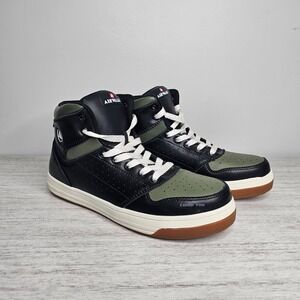 AIRWALK SAFETY AW6453 Arena Mid Composite Toe Work Shoe Black/Olive MENS SZ 10.5